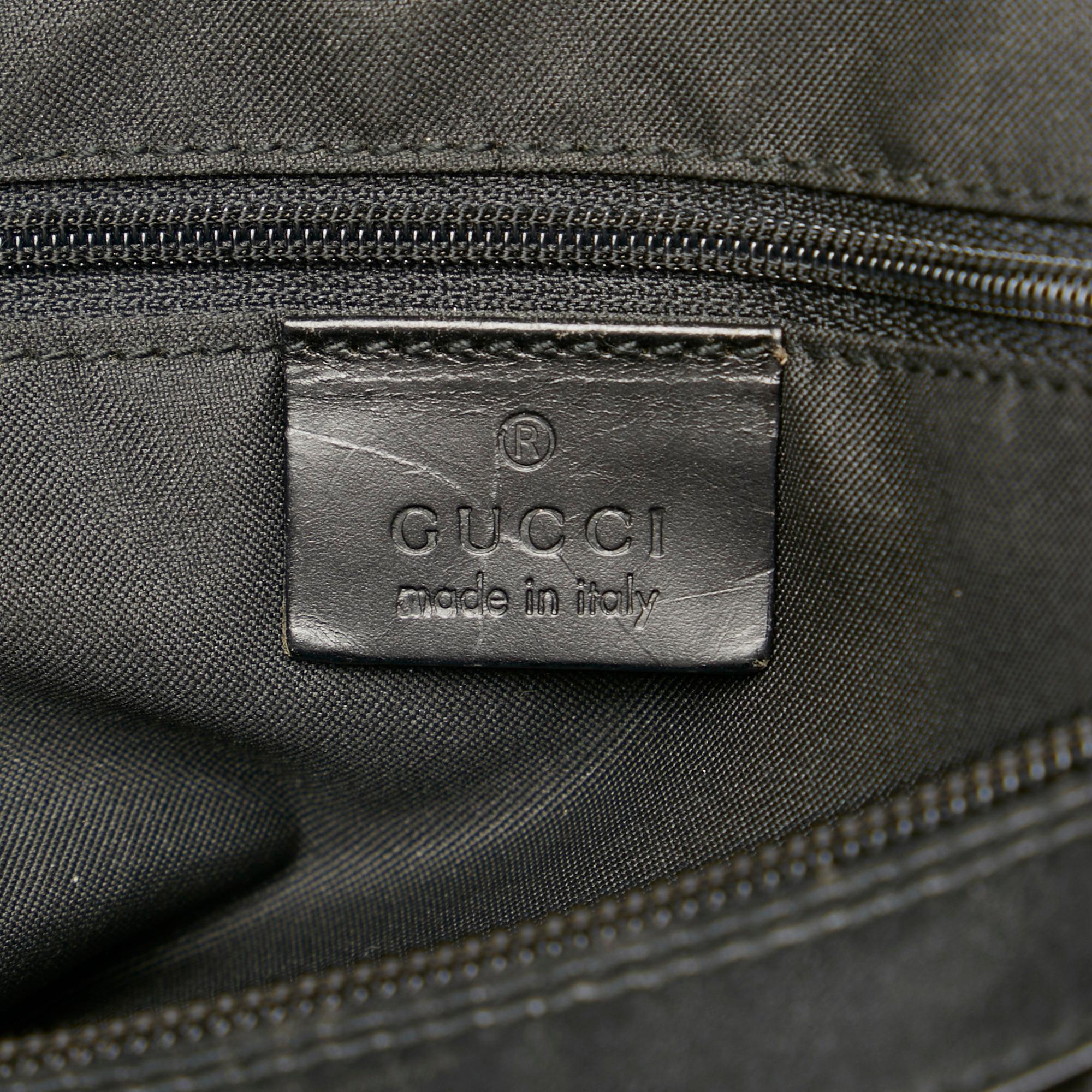 Gucci Bamboo Gucci Canvas Shoulder Bag (SHG-30523)