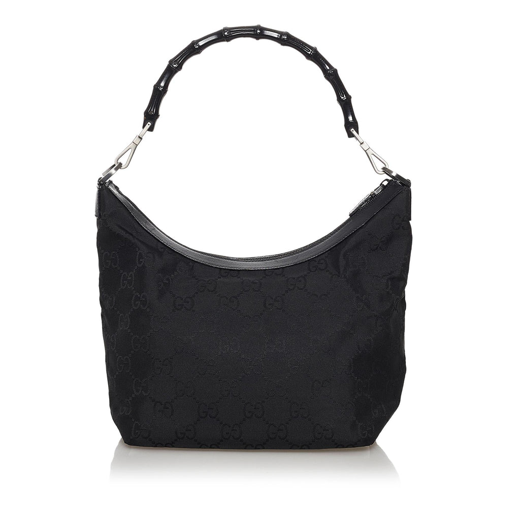 Gucci Bamboo Gucci Canvas Shoulder Bag (SHG-30713)