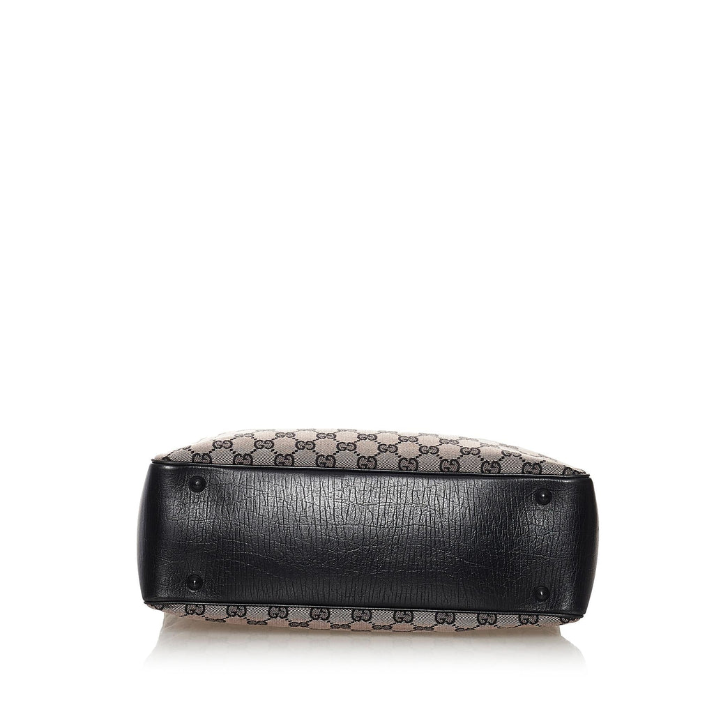 Gucci Bamboo Gucci Canvas Shoulder Bag (SHG-33007)