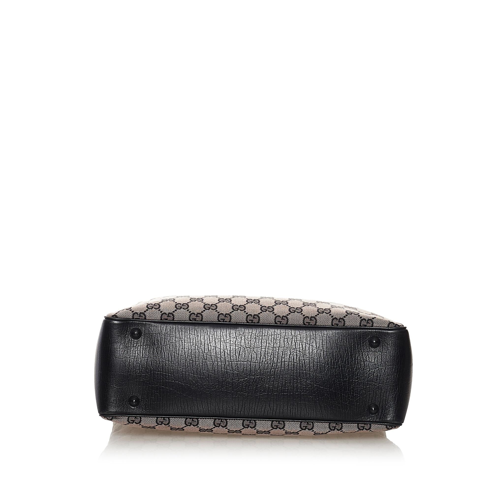 Gucci Bamboo Gucci Canvas Shoulder Bag (SHG-33007)