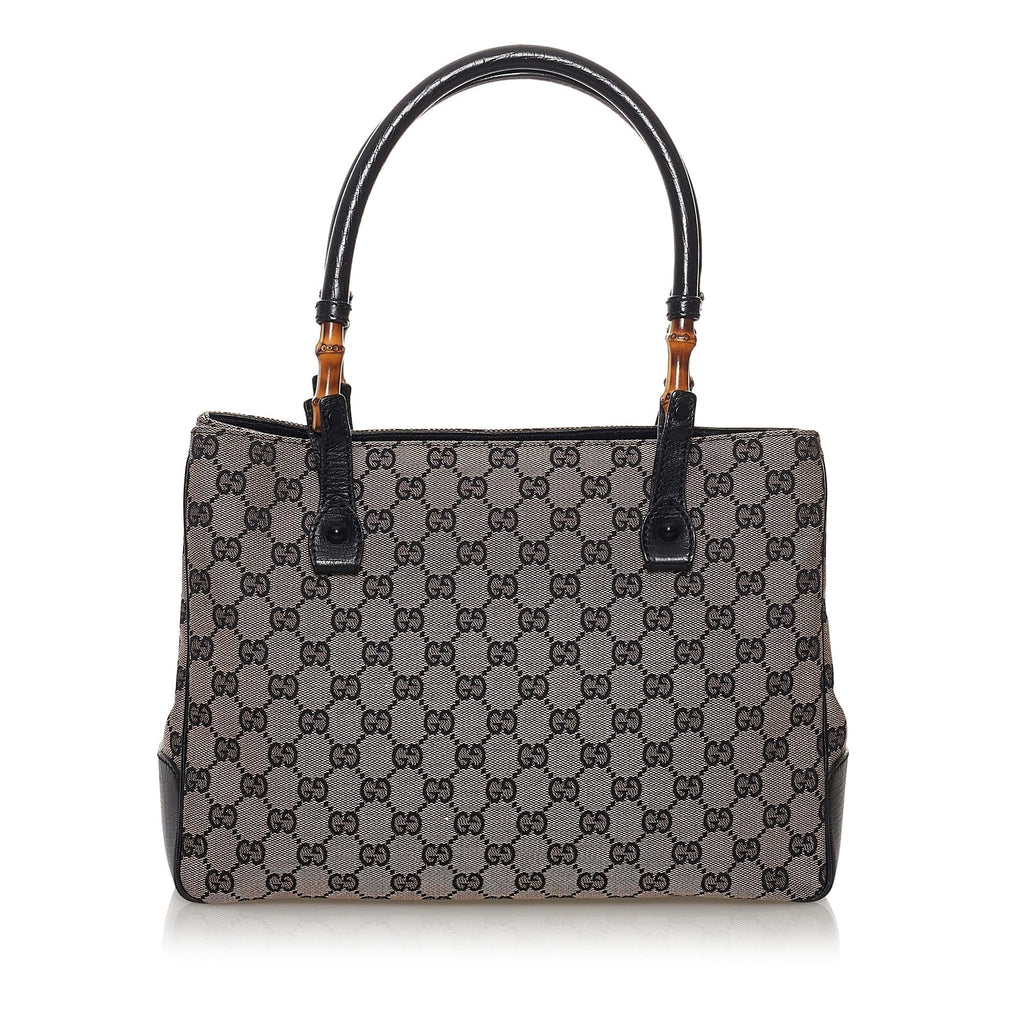 Gucci Bamboo Gucci Canvas Shoulder Bag (SHG-33007)