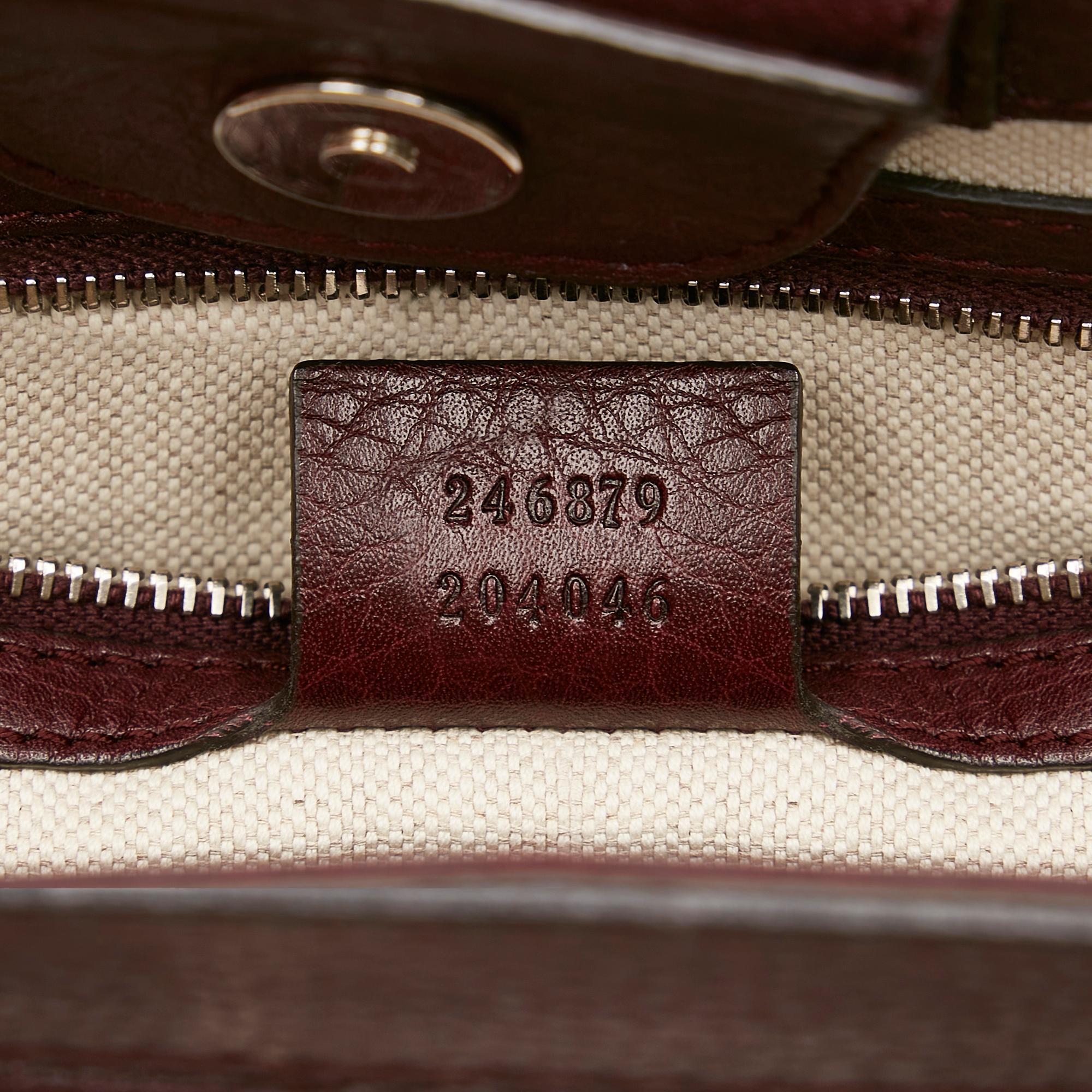 Gucci Bamboo GG Canvas Tassel Tote Bag (SHG-34793)