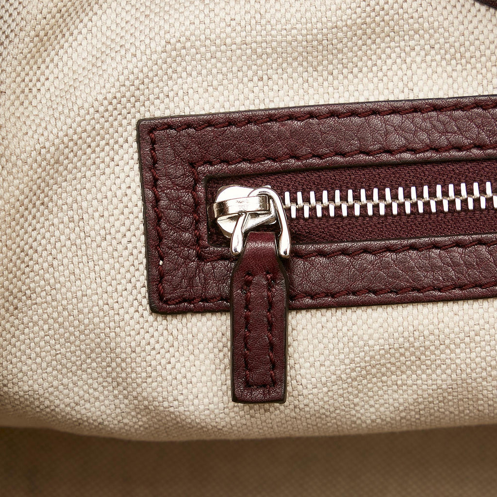Gucci Bamboo GG Canvas Tassel Tote Bag (SHG-34793)
