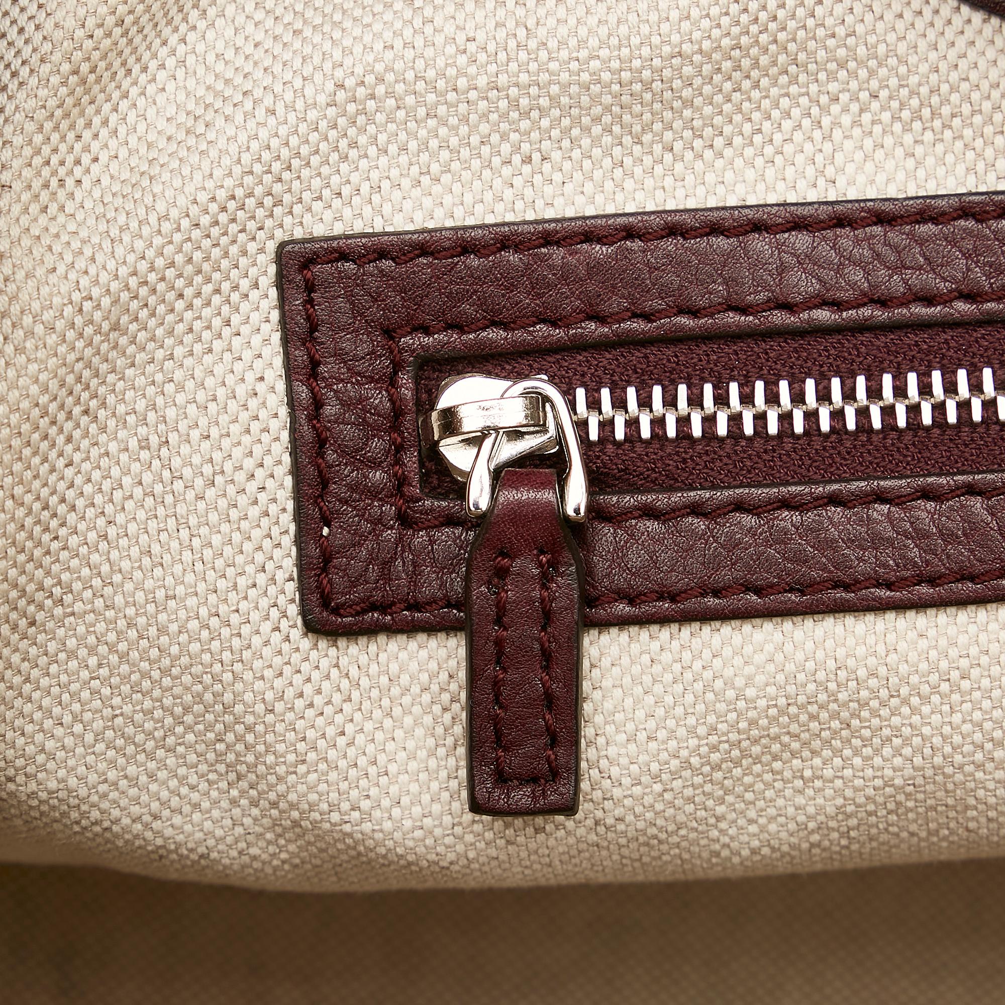 Gucci Bamboo GG Canvas Tassel Tote Bag (SHG-34793)