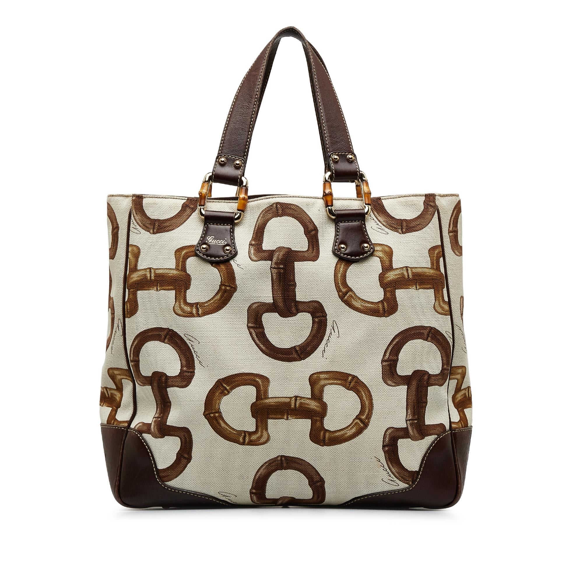 Gucci Bamboo Horsebit Tote (SHG-S7HTdu)