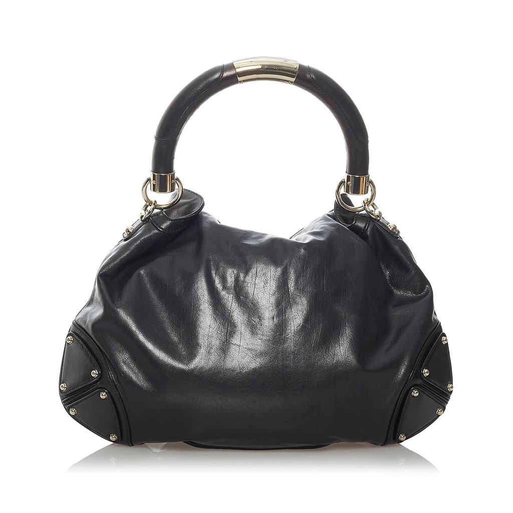 Gucci Bamboo Indy Leather Satchel (SHG-29790)