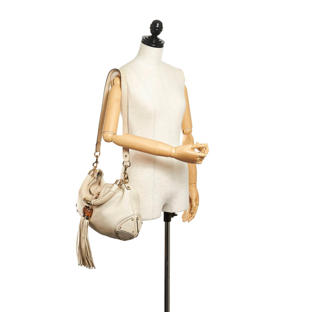 Gucci Bamboo Indy Leather Satchel (SHG-31888)