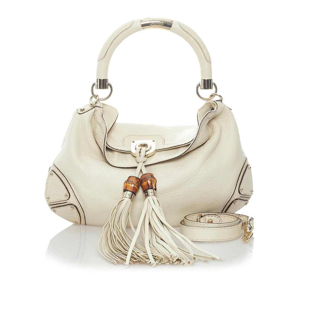 Gucci Bamboo Indy Leather Satchel (SHG-31888)