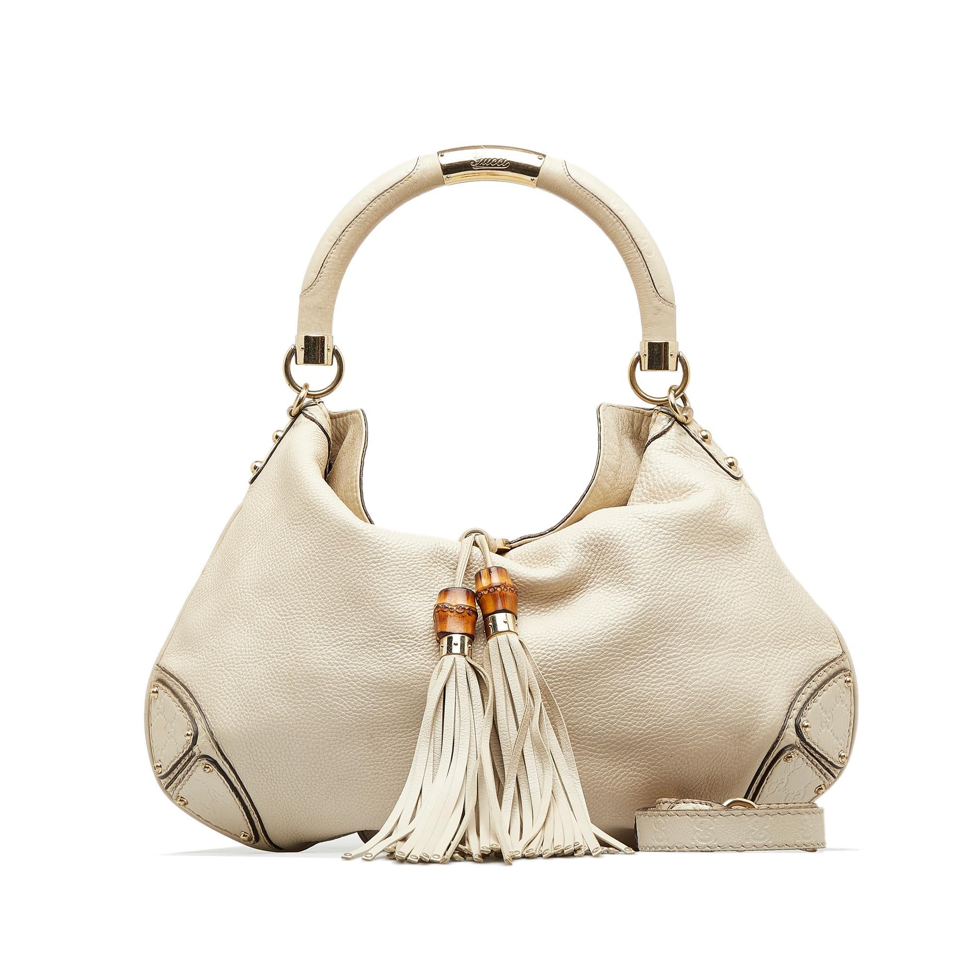 Gucci Bamboo Indy Leather Satchel (SHG-VsCzz0)