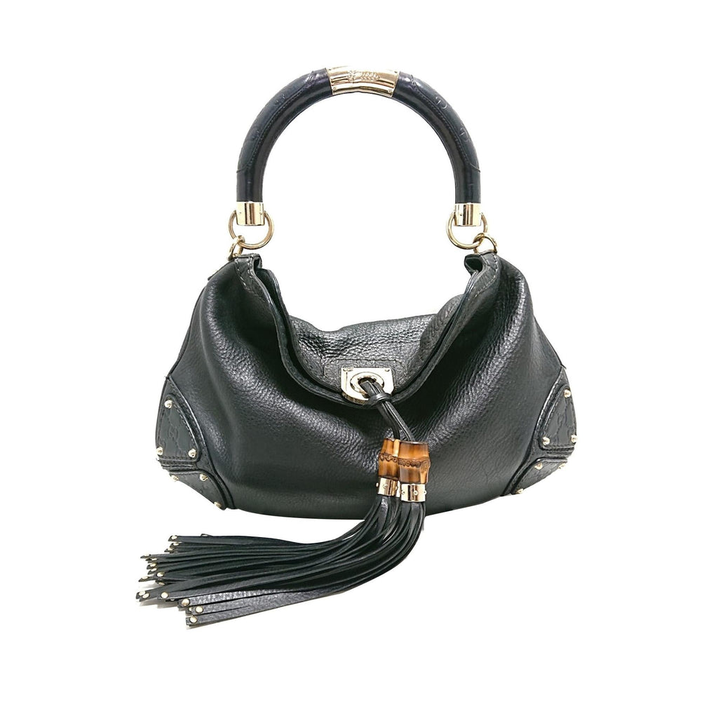 Gucci Bamboo Indy Leather Satchel (SHG-djoyCe)