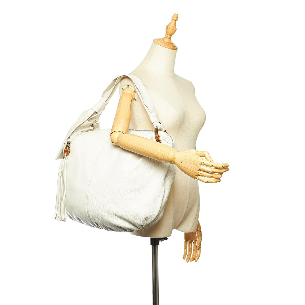 Gucci Bamboo Jungle Leather Hobo Bag (SHG-22342)