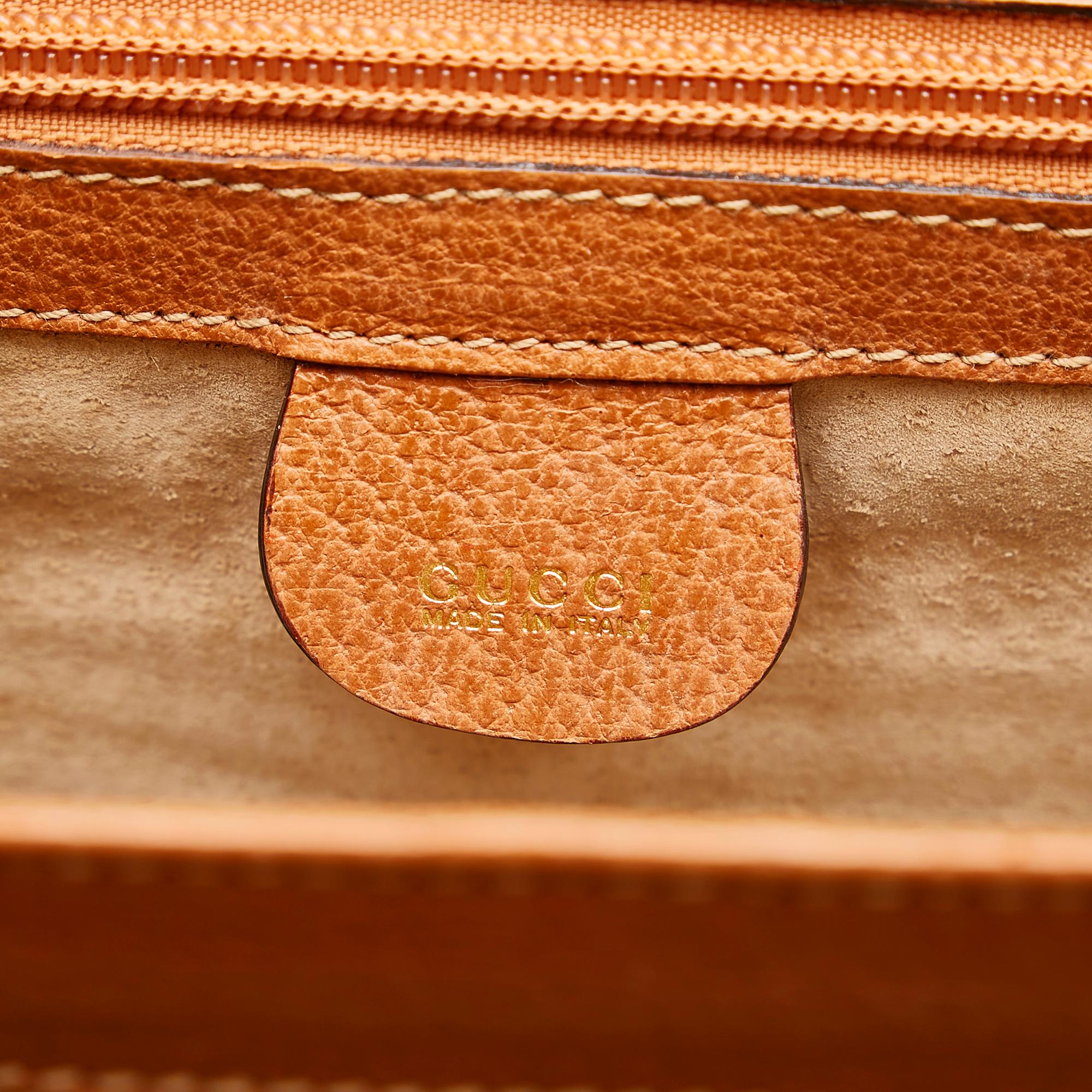 Gucci Bamboo Leather Business Bag (SHG-35046)