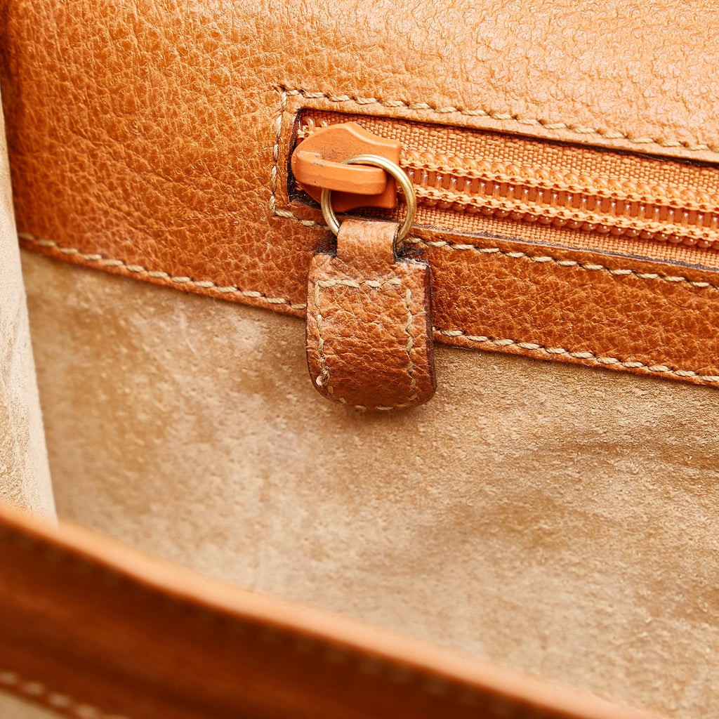 Gucci Bamboo Leather Business Bag (SHG-35046)