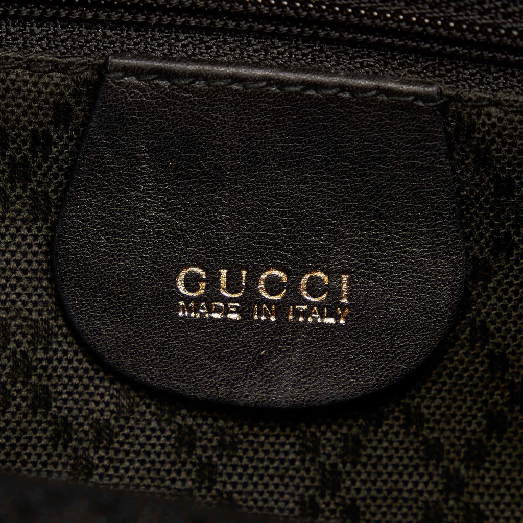 Gucci Bamboo Leather Drawstring Backpack (SHG-21546)