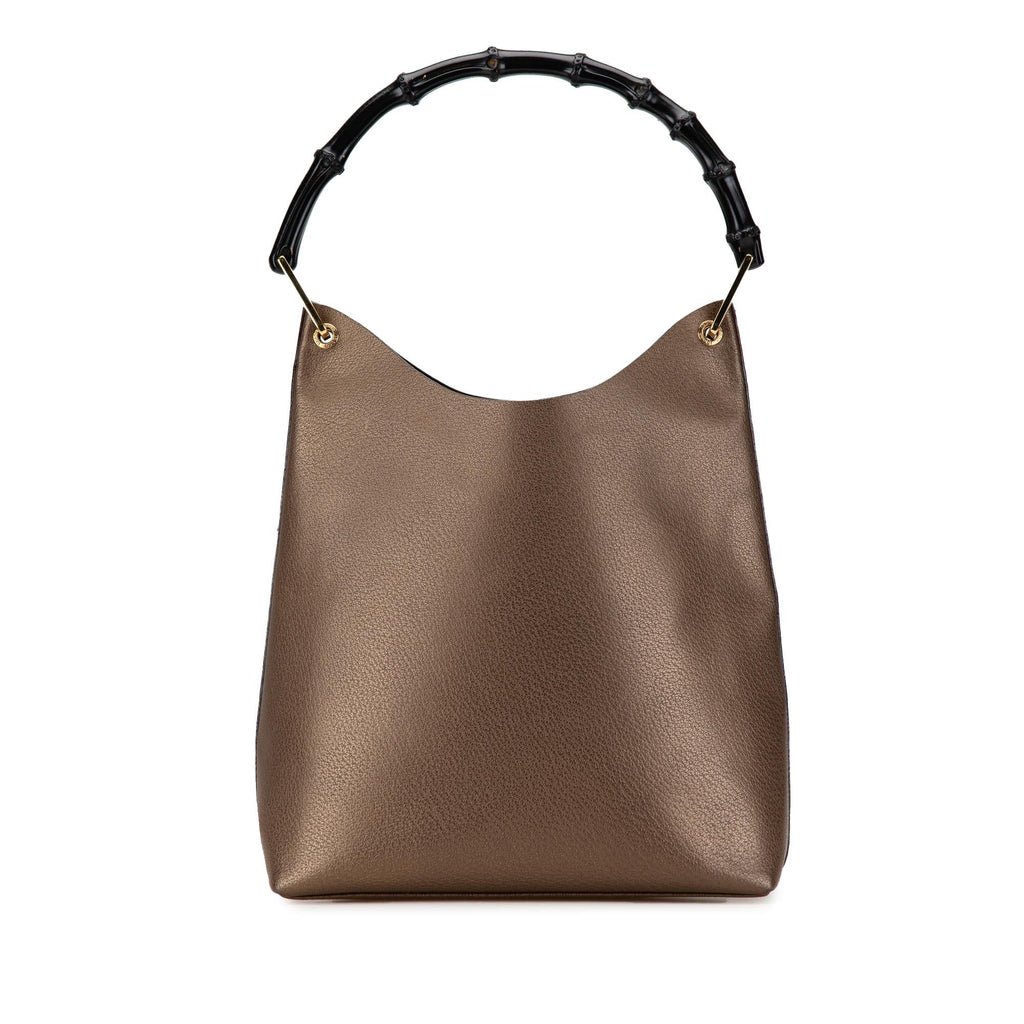 Gucci Bamboo Leather Shoulder Bag (SHG-KPbmQJ)