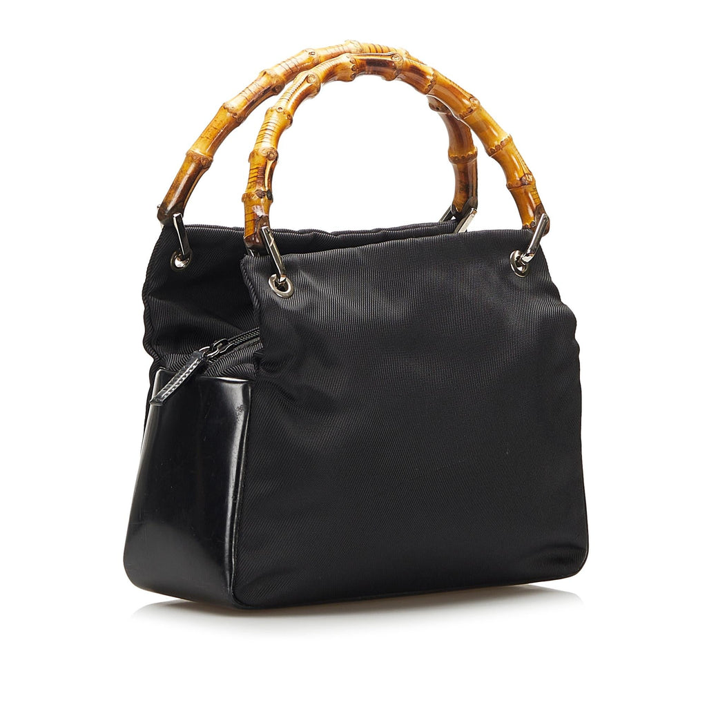 Gucci Bamboo Nylon Handbag (SHG-bNzyNE)