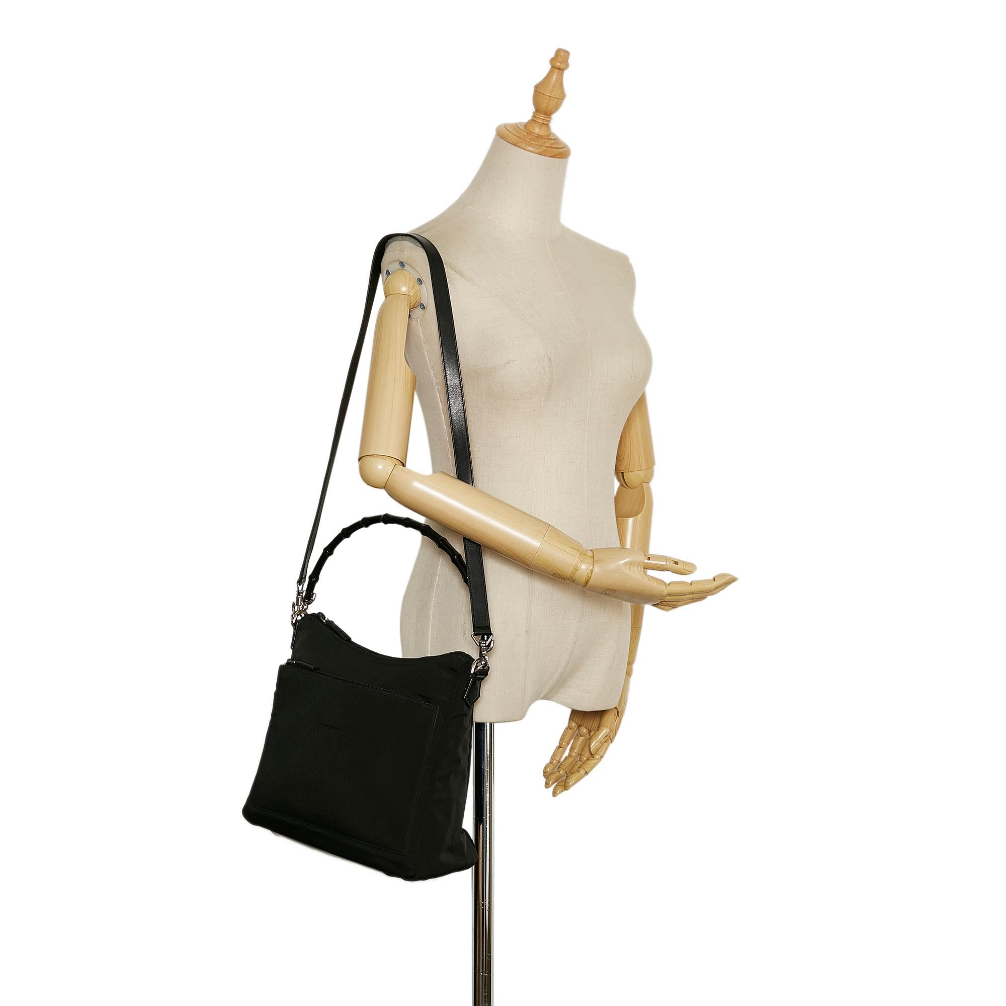 Gucci Bamboo Nylon Satchel (SHG-36702)
