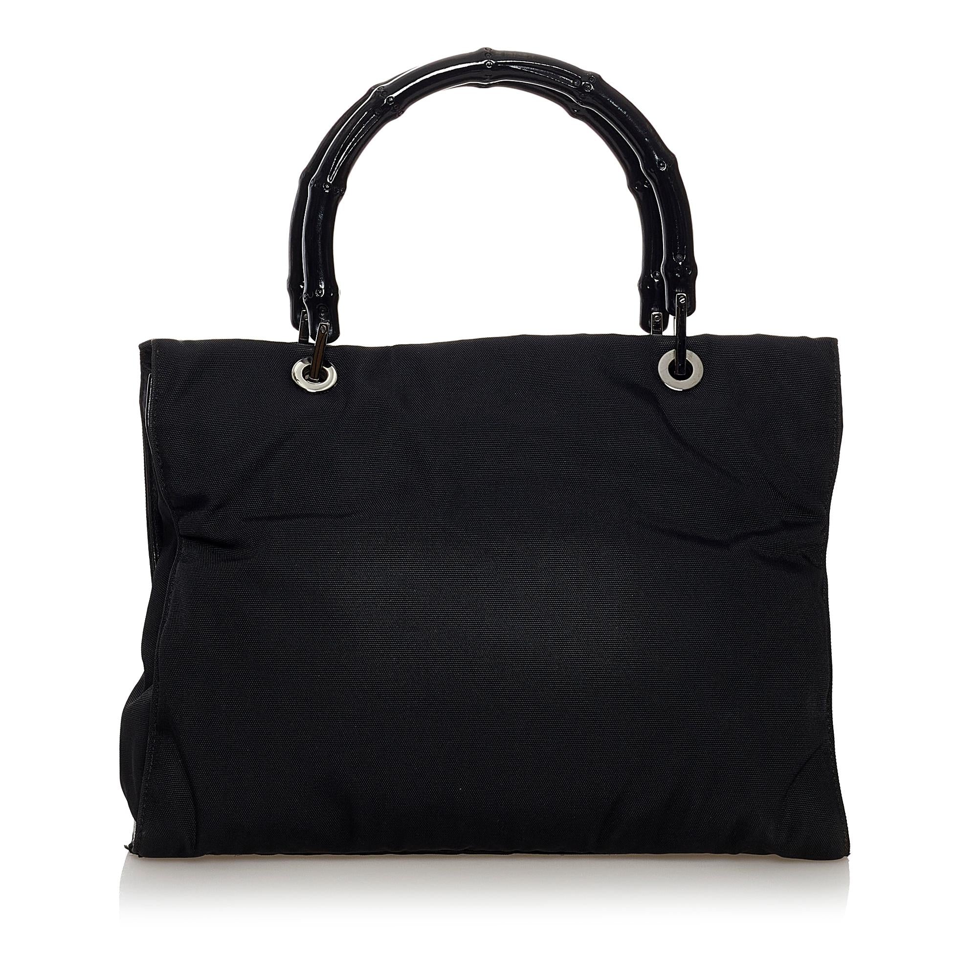 Gucci Bamboo Nylon Satchel (SHG-TotpRg)