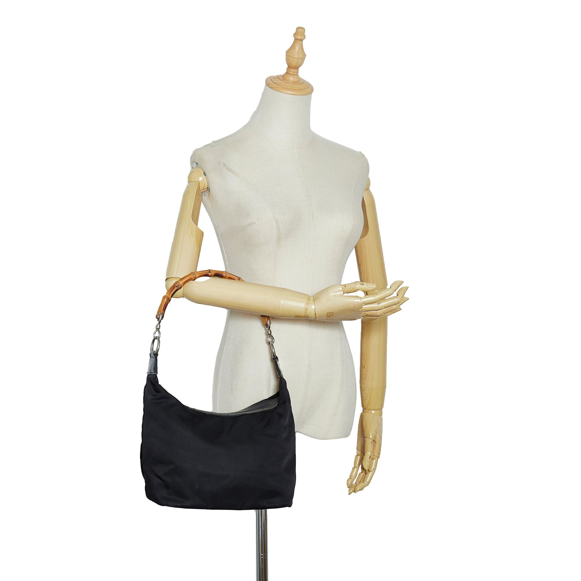 Gucci Bamboo Nylon Shoulder Bag (SHG-d4KAgE)