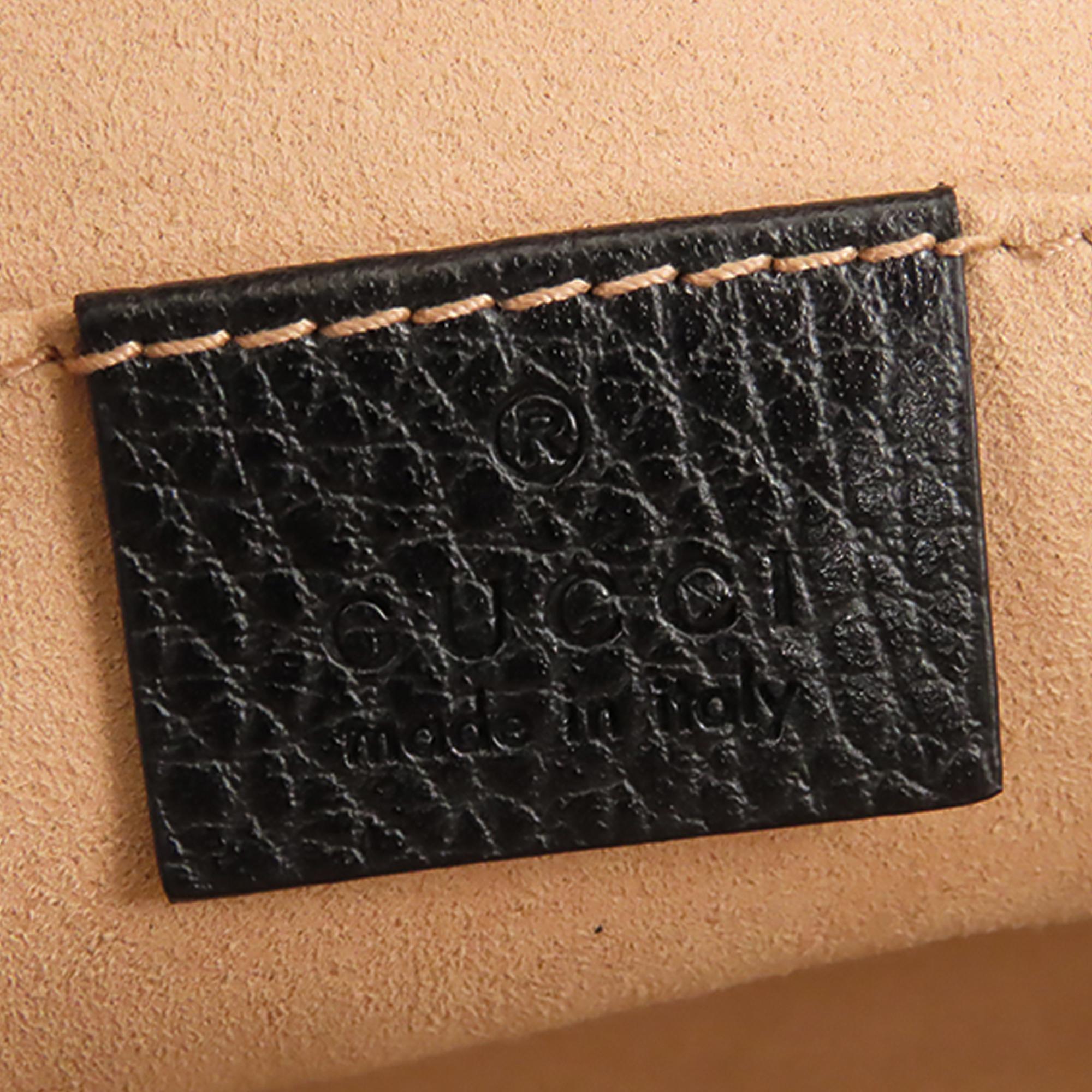 Gucci Bamboo Nymphaea Leather Satchel (SHG-27214)