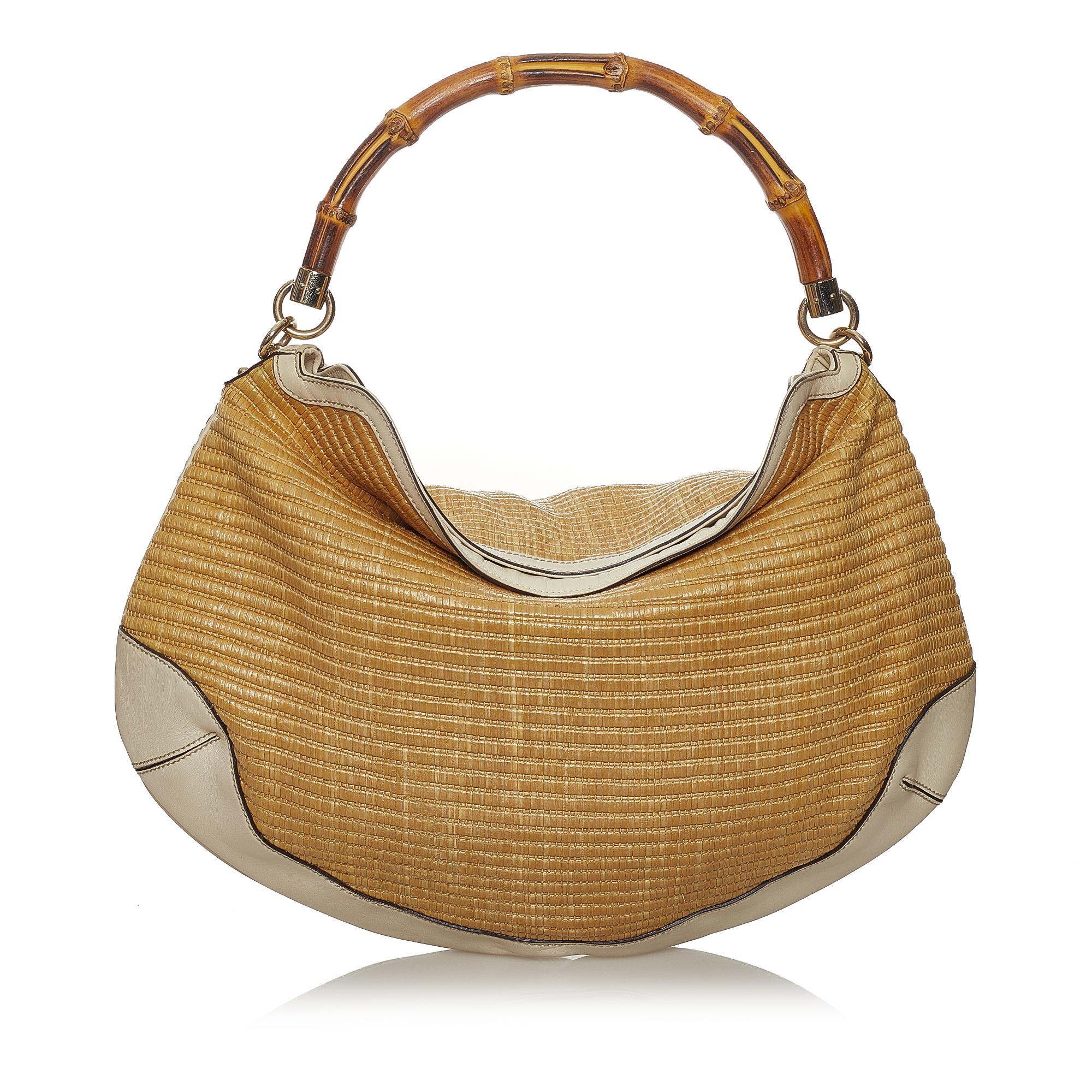 Gucci Bamboo PeGucciy Raffia Hobo Bag (SHG-33489)