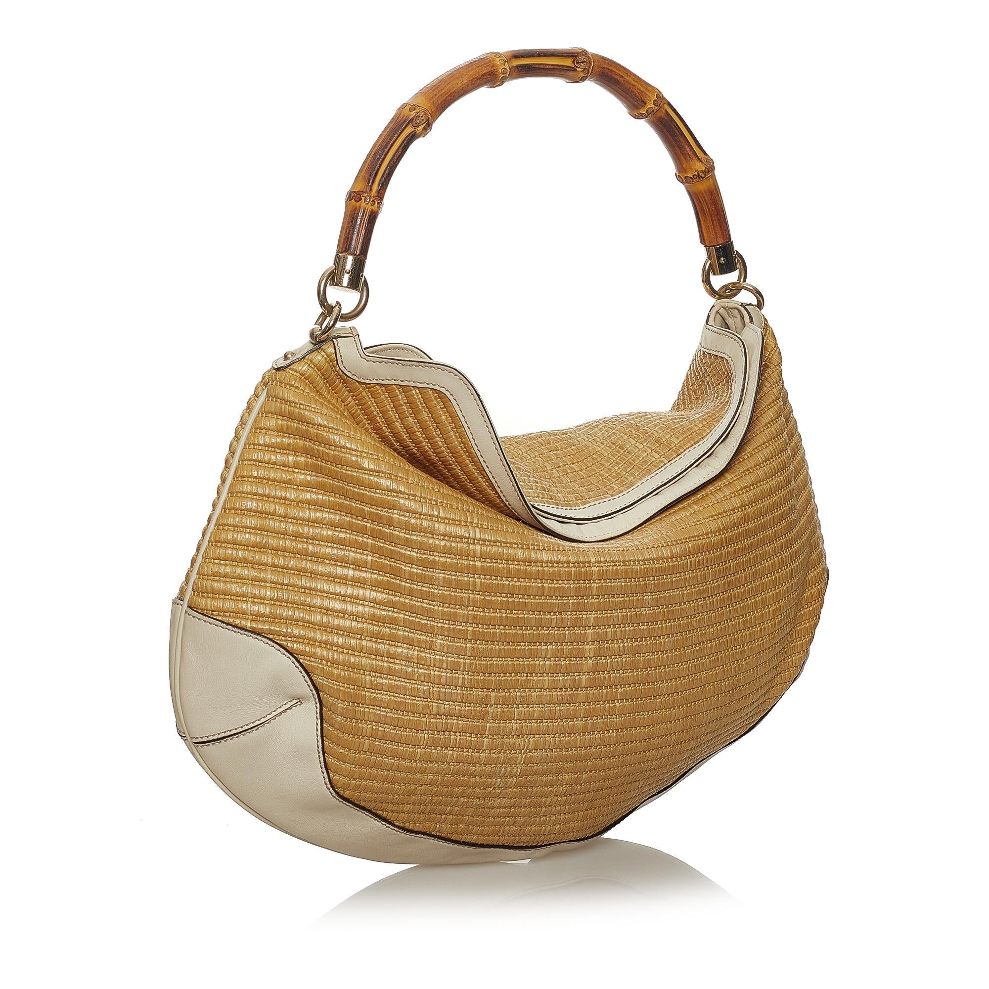 Gucci Bamboo PeGucciy Raffia Hobo Bag (SHG-33489)