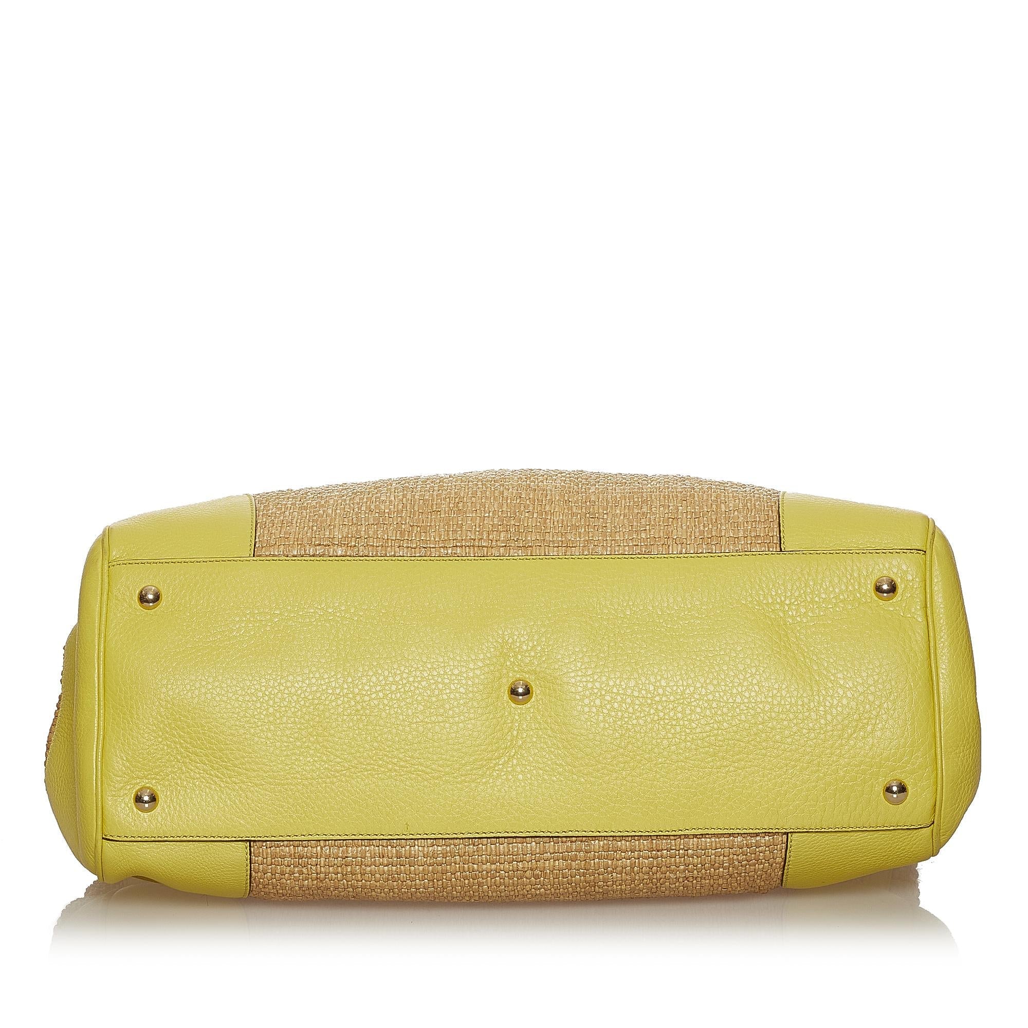 Gucci Bamboo Raffia Satchel (SHG-29078)