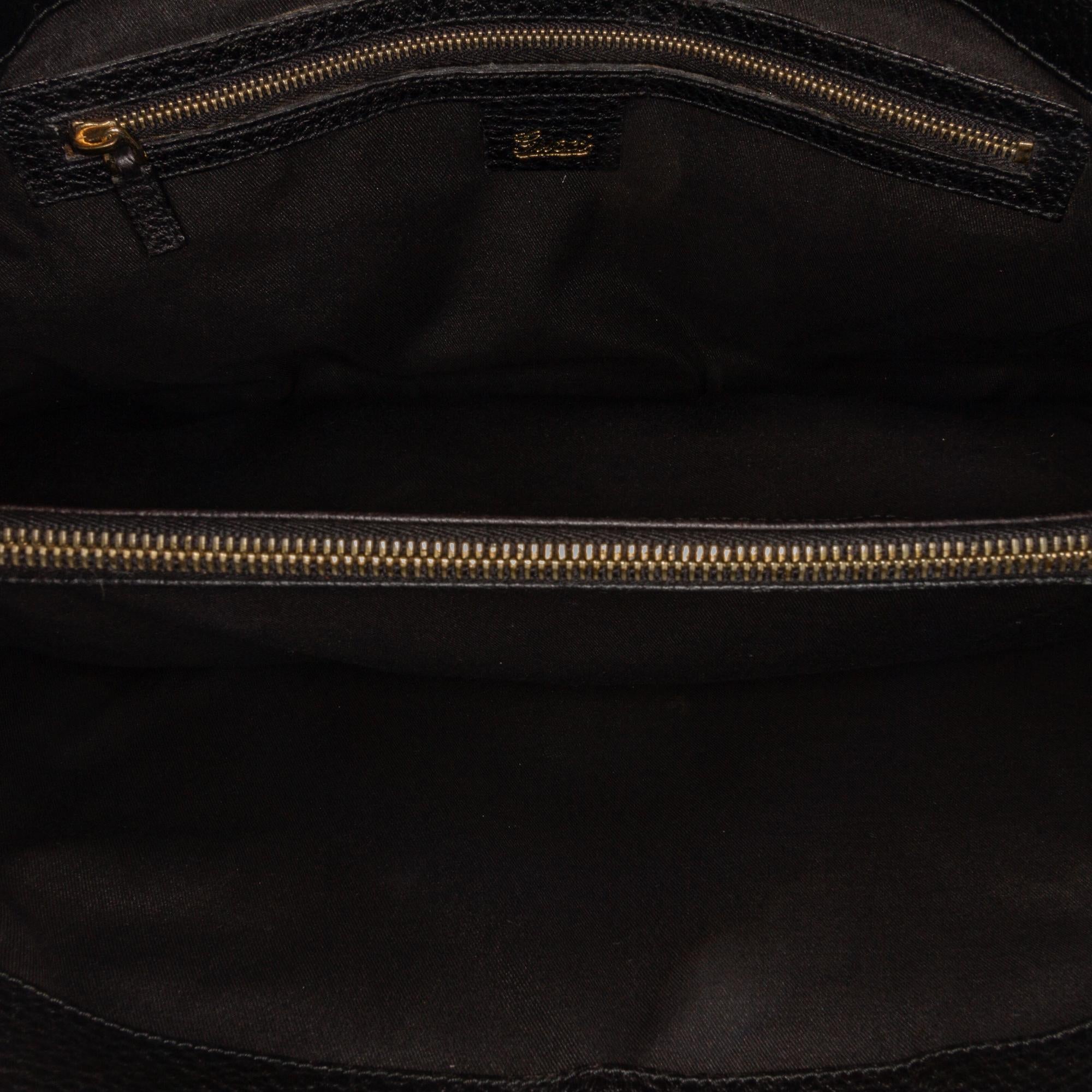 Gucci Bamboo Ring Web Leather Tote Bag (SHG-31198)