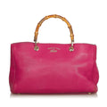 Gucci Bamboo Shopper Leather Satchel (SHG-25434)