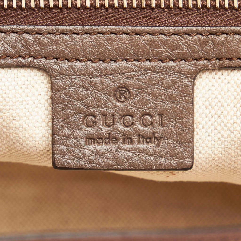 Gucci Bamboo Shopper Leather Satchel (SHG-25987)