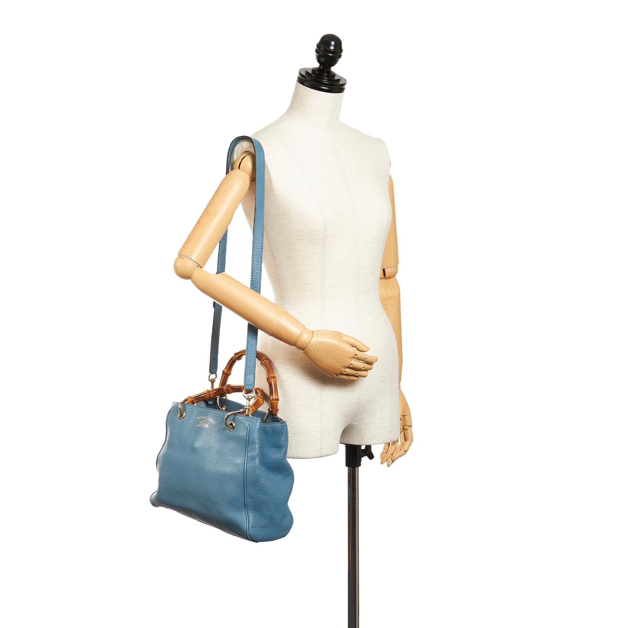 Gucci Bamboo Shopper Leather Satchel (SHG-26881)