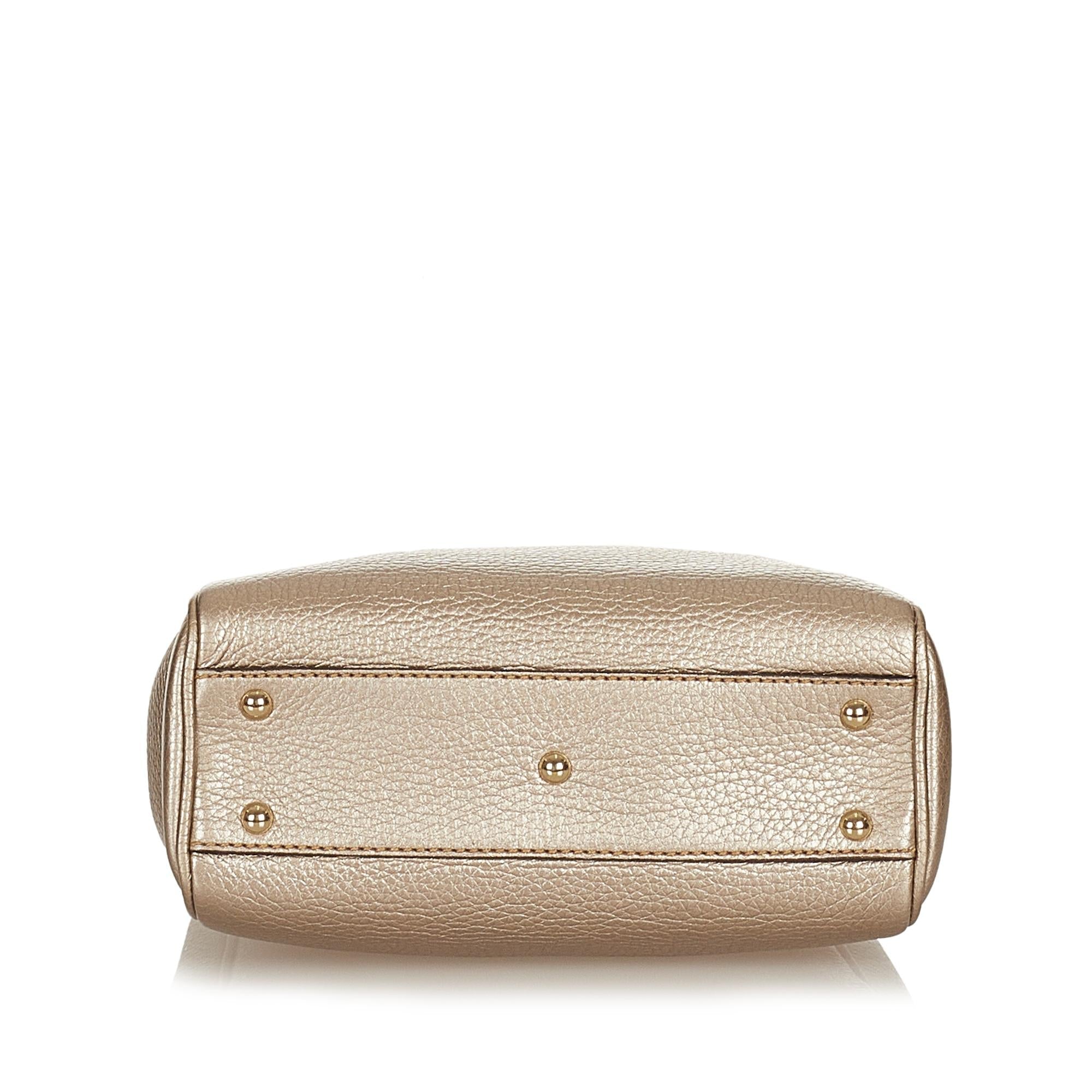 Gucci Bamboo Shopper Leather Satchel (SHG-27069)