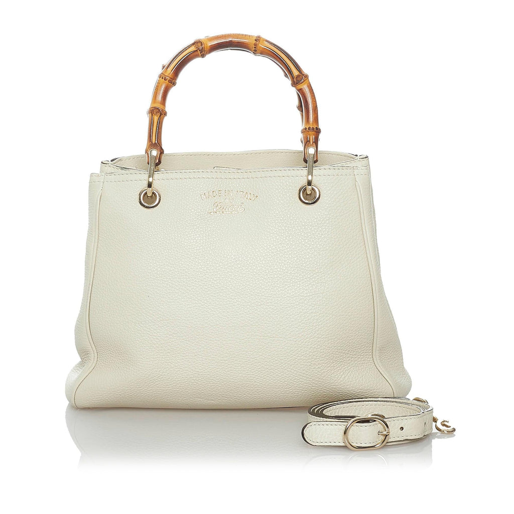 Gucci Bamboo Shopper Leather Satchel (SHG-30082)