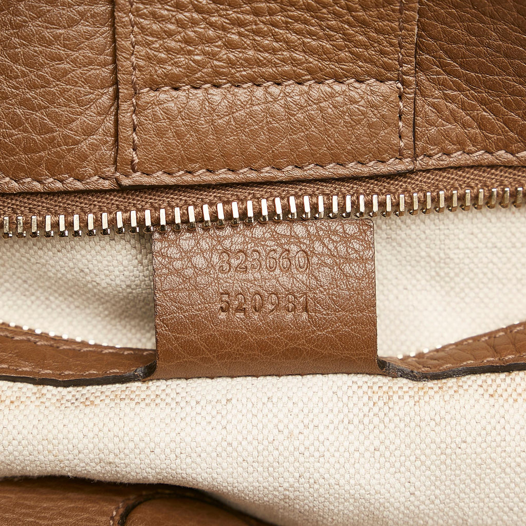 Gucci Bamboo Shopper Leather Satchel (SHG-31103)