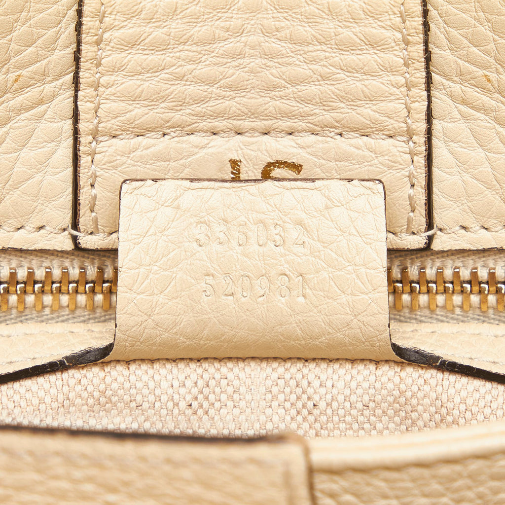 Gucci Bamboo Shopper Leather Satchel (SHG-32906)