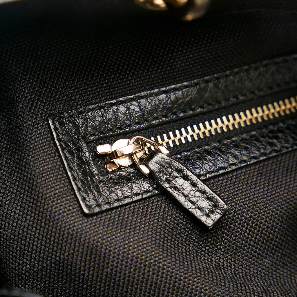 Gucci Bamboo Shopper Leather Satchel (SHG-35517)