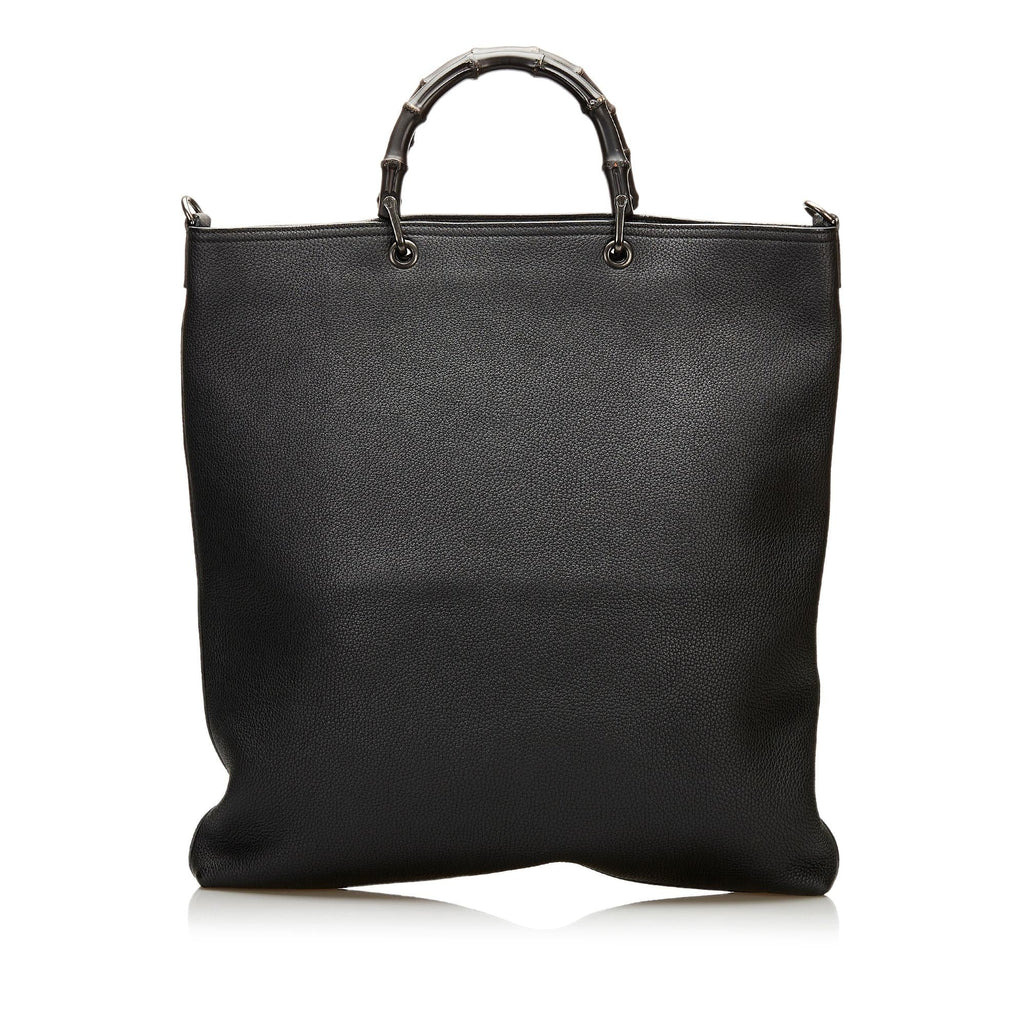 Gucci Bamboo Shopper Leather Satchel (SHG-36139)