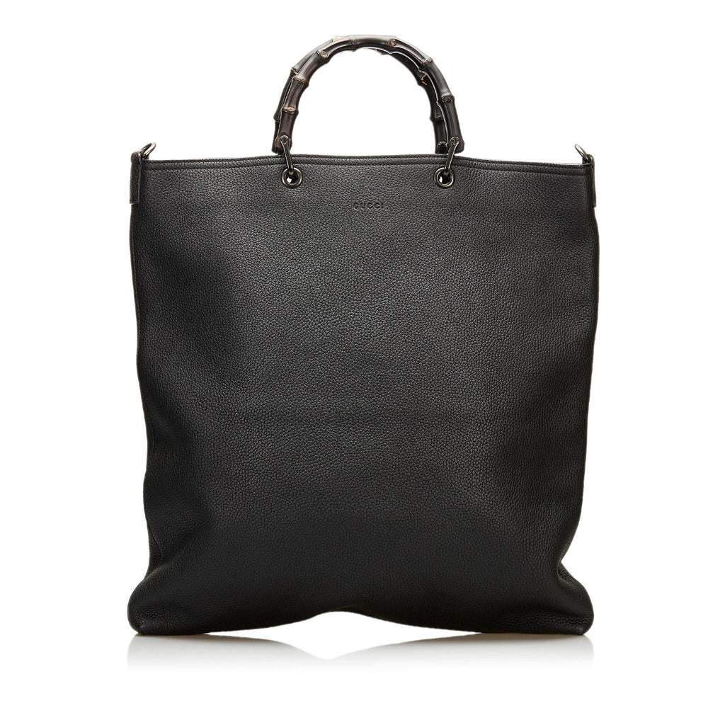 Gucci Bamboo Shopper Leather Satchel (SHG-36139)