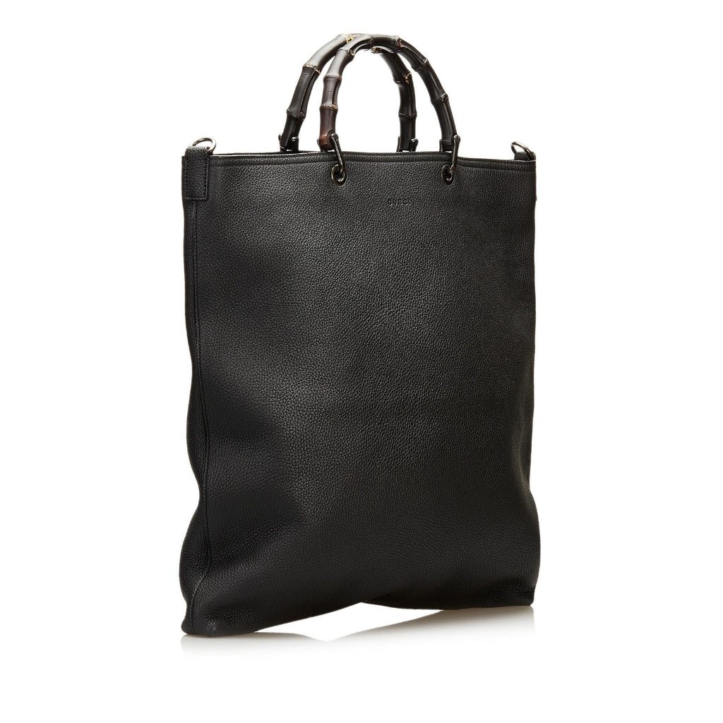 Gucci Bamboo Shopper Leather Satchel (SHG-36139)