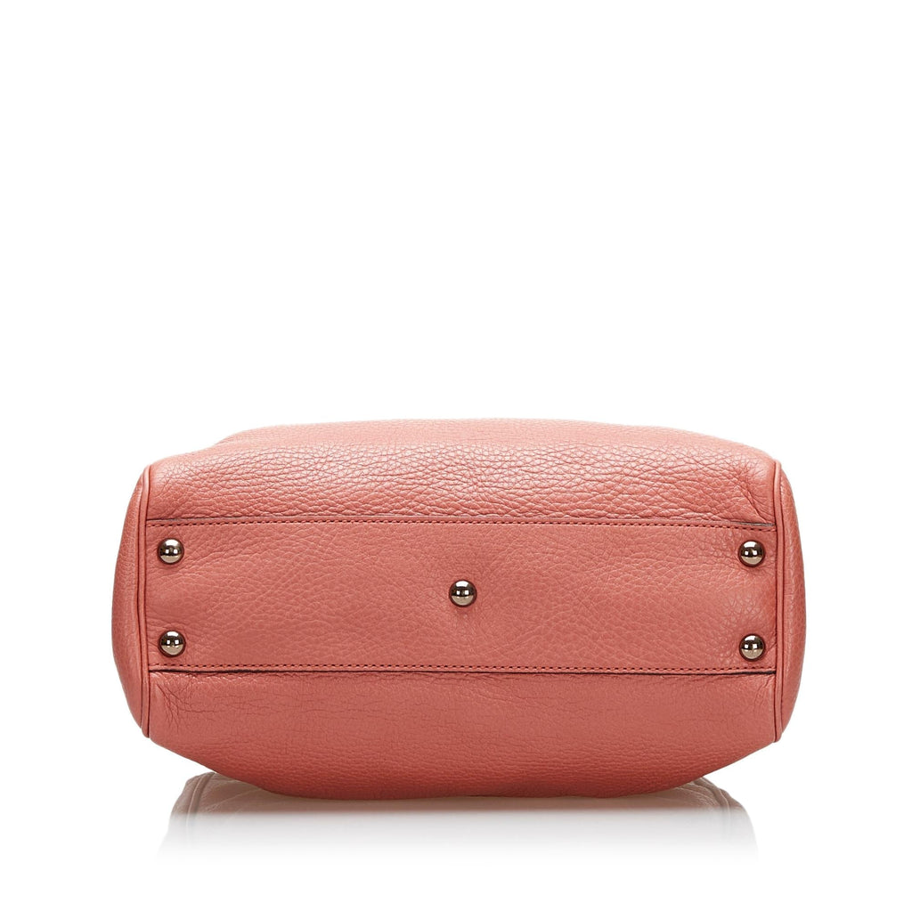 Gucci Bamboo Shopper Leather Satchel (SHG-36701)