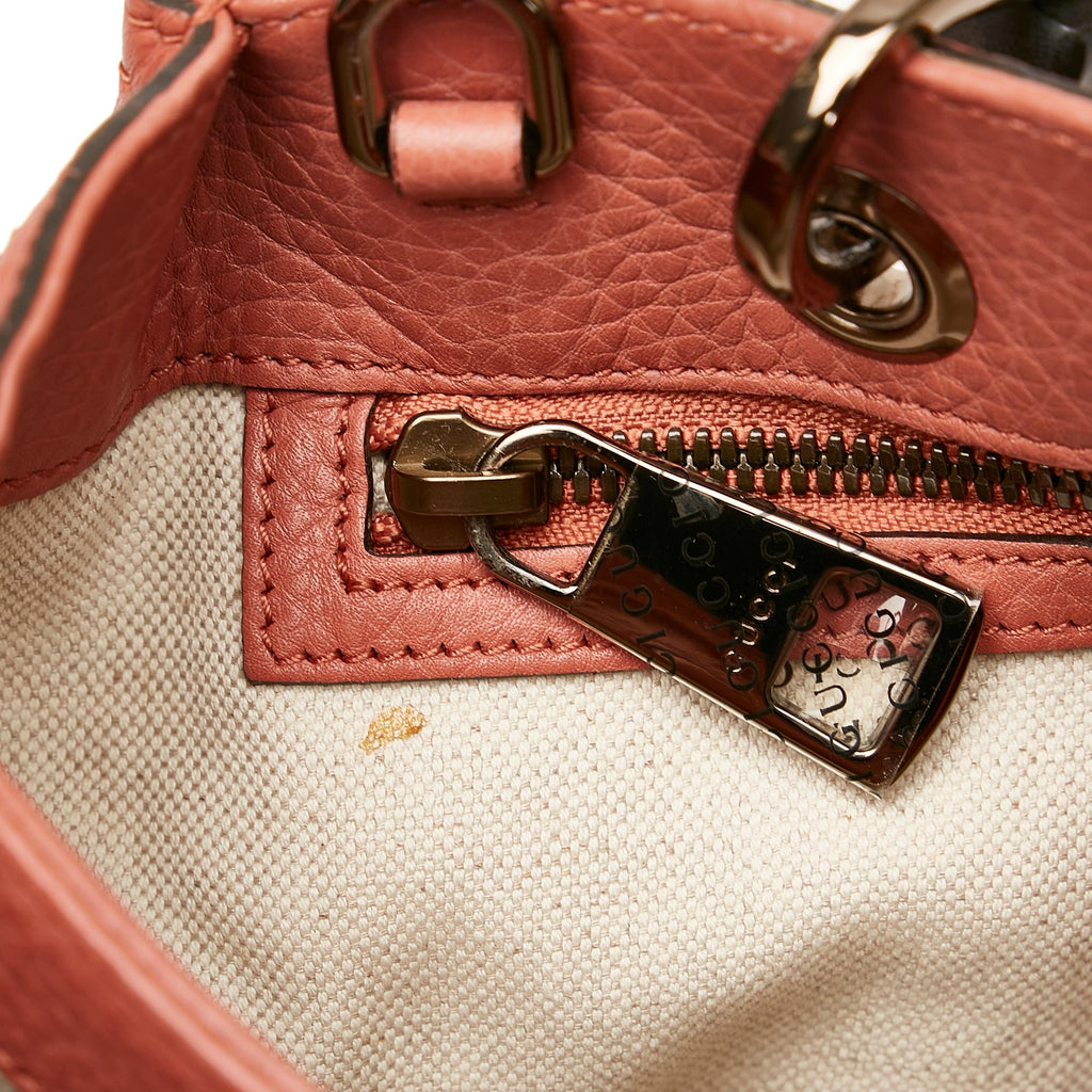 Gucci Bamboo Shopper Leather Satchel (SHG-36701)