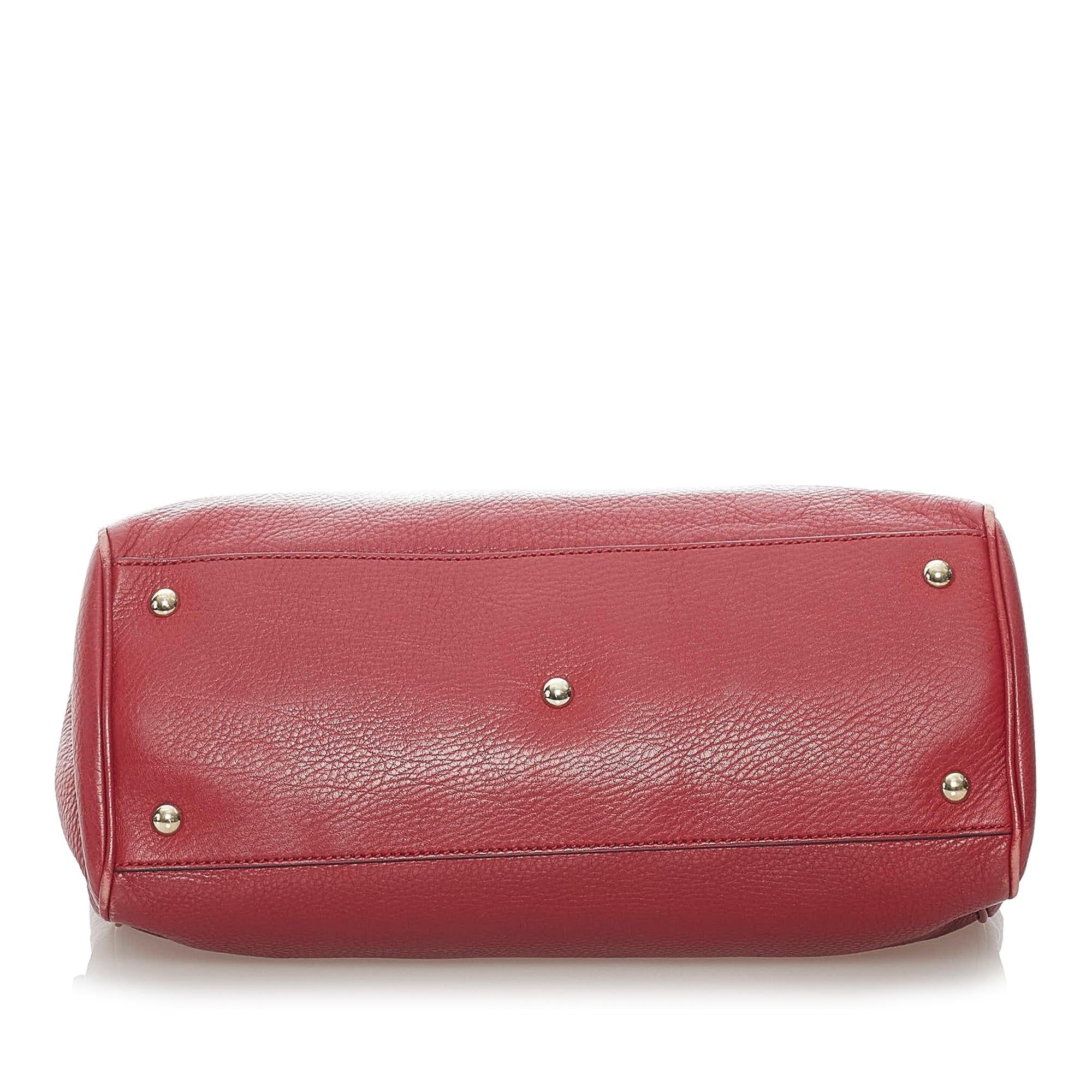 Gucci Bamboo Shopper Leather Satchel (SHG-37606)