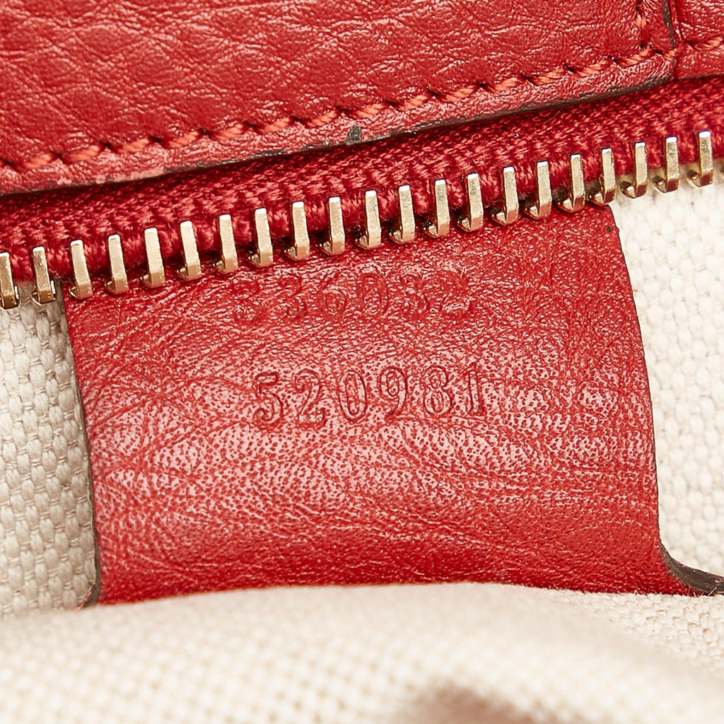 Gucci Bamboo Shopper Leather Satchel (SHG-37607)