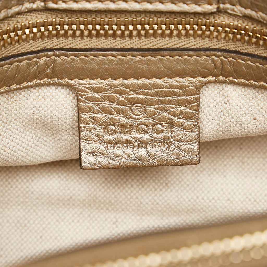 Gucci Bamboo Shopper Leather Satchel (SHG-37608)