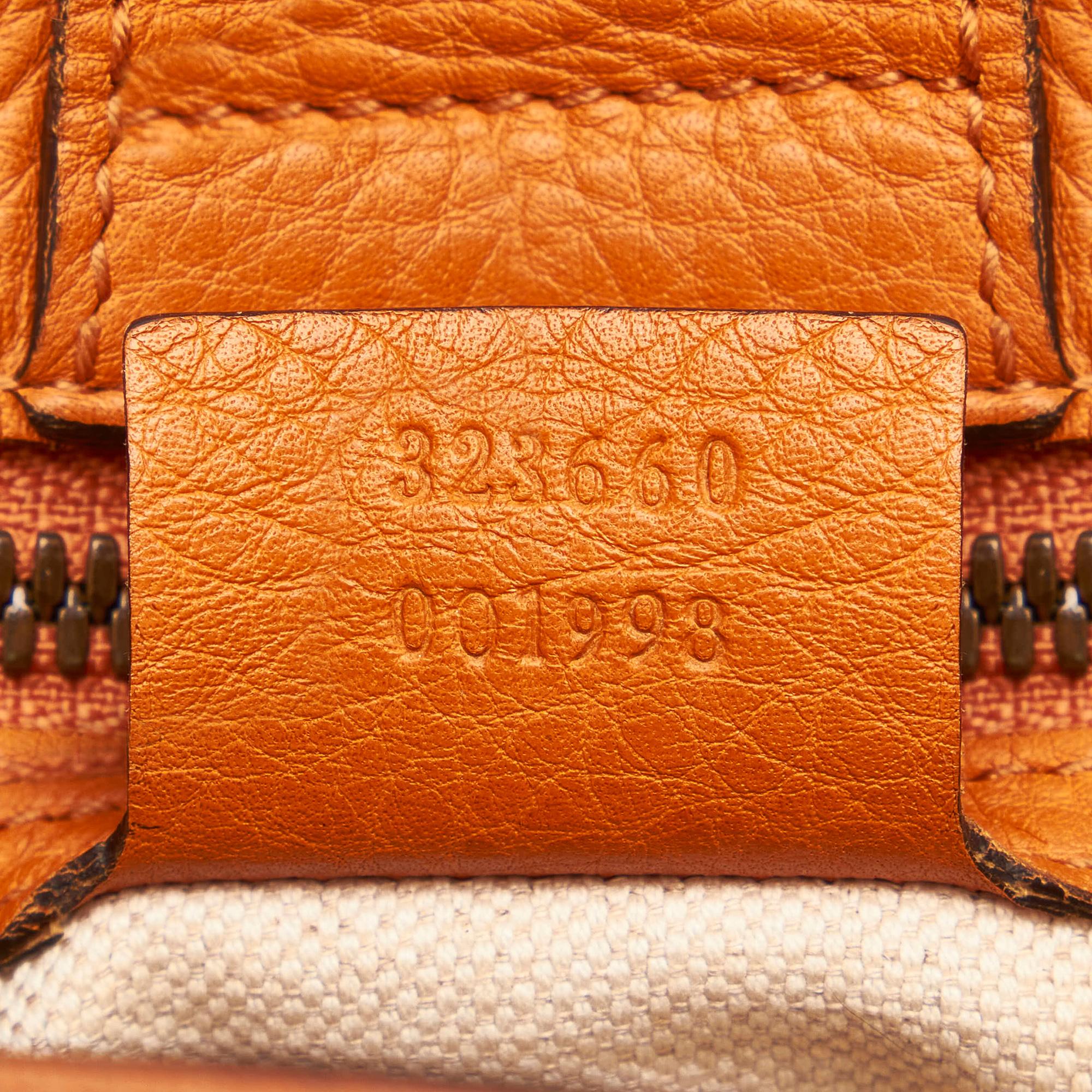 Gucci Bamboo Shopper Leather Satchel (SHG-37617)