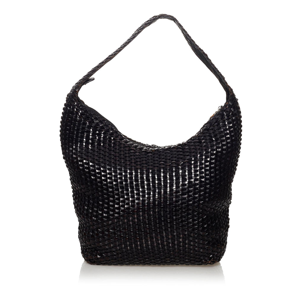 Gucci Bamboo Weaved Leather Shoulder Bag (SHG-31075)