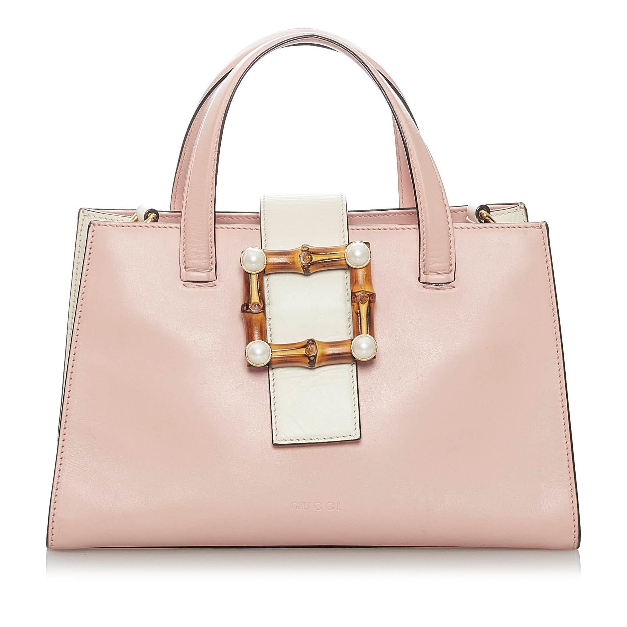 Gucci Bamboo Web Leather Satchel (SHG-29875)