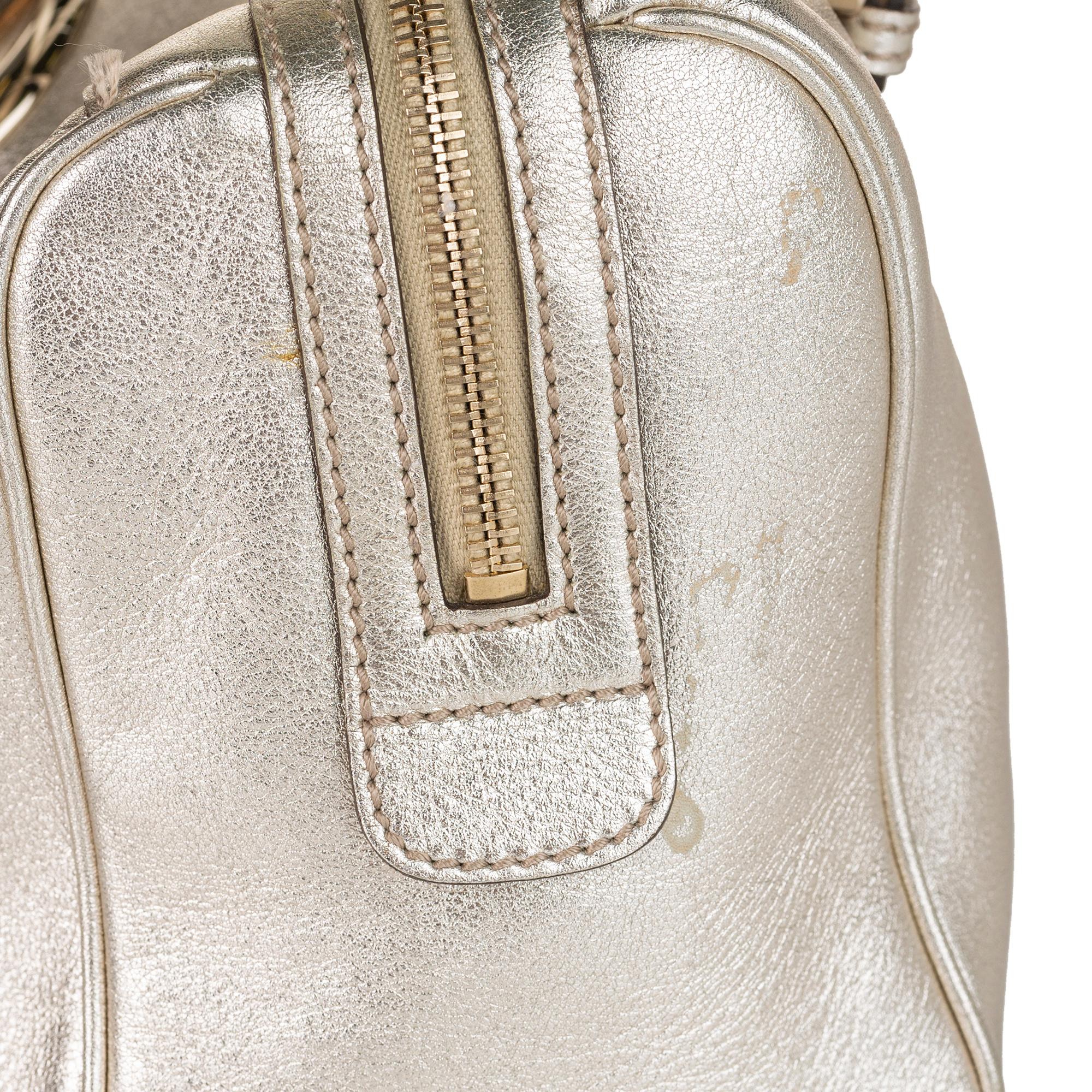 Gucci Britt Leather Boston Bag (SHG-34948)