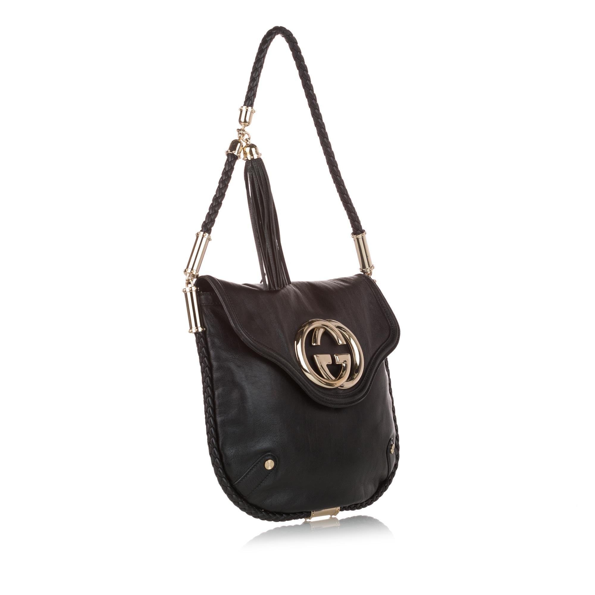 Gucci Britt Leather Shoulder Bag (SHG-31058)