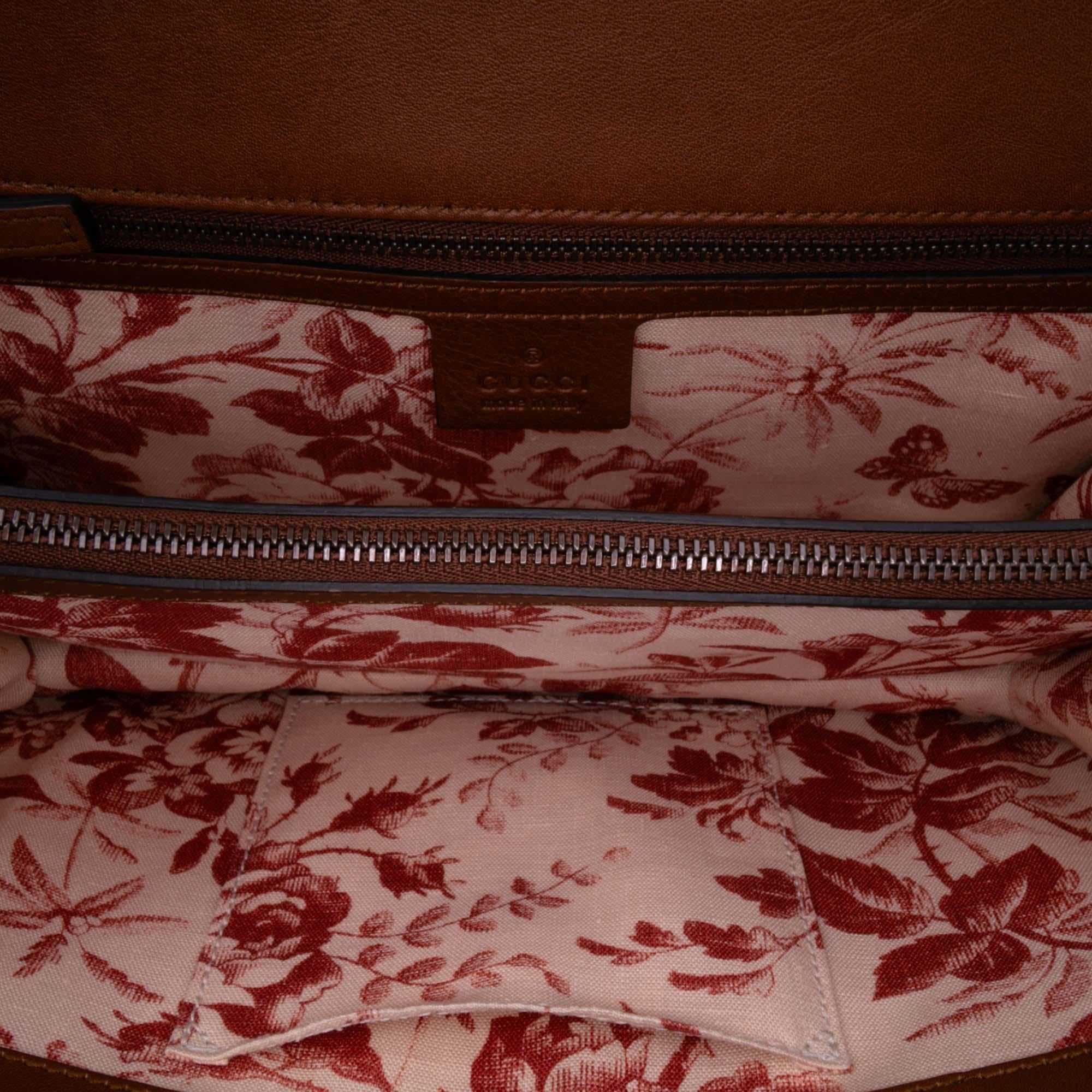 Gucci Calfskin Animalier Shoulder Bag